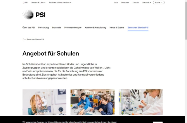 Schülerlabor (iLab) am Paul Scherrer Institut